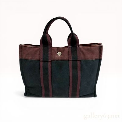 Hermes Fourre-Tout PM Bicolor Cotton Canvas Tote Bag. Hermes Fourre-Tout PM (Petit Modele) tote 