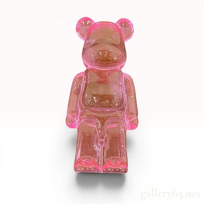 Baccarat x Medicom Toy Crystal Be@rbrick Figurine, Pink. Baccarat in collaboration with Medicom 