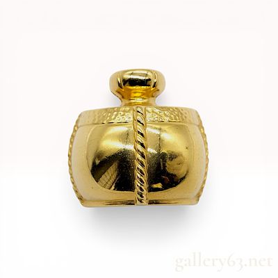 Yves Saint Laurent Gold-Tone Champagne Perfume Bottle Stopper Brooch. Yves Saint Laurent 