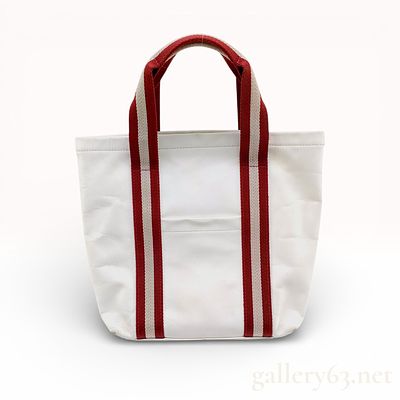 Bally Trainspotting Leather Stripe Tote Bag, White. This Bally tote bag is crafted from white 