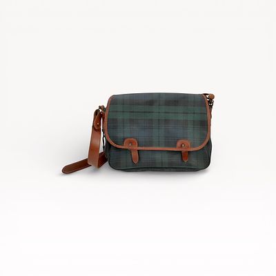 Polo Ralph Lauren Plaid Crossbody Messenger Bag with Leather Trim. Authentic Polo Ralph Lauren 