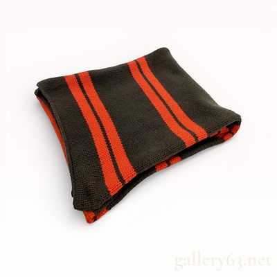 Brioni Knit Muffler Scarf 100% Cashmere. Brioni knit muffler scarf featuring a dark brown ground 