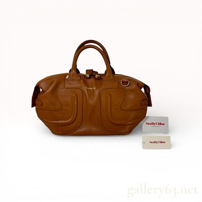 See by Chloe Kay Grained Leather Satchel in Cognac. This See by Chlo&eacute; Kay satchel is crafted 