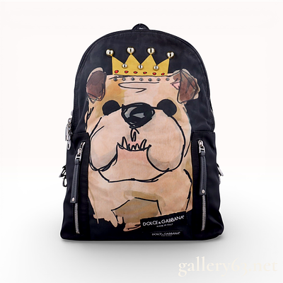 Dolce & Gabbana Year of the Dog Special Edition Nylon Backpack, Black. This Dolce &amp; Gabbana 