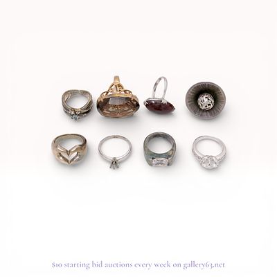 Sterling Silver and Gold-Tone Fashion Rings including Smoky Quartz. This collection includes 
