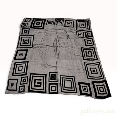 Gucci Sheer Silk and Rayon Geometric Velvet Pattern Scarf. Gucci silk and rayon blend scarf 