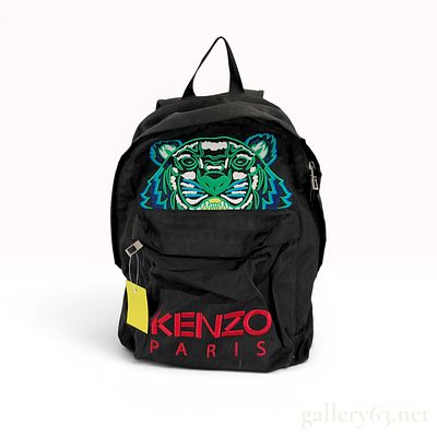 Kenzo Paris Tiger Canvas Backpack. Kenzo Paris Tiger canvas backpack, contemporary. Black 