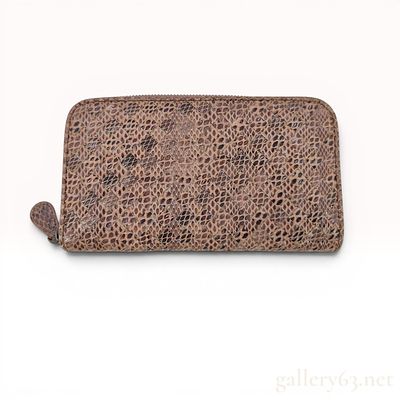 Bottega Veneta Intrecciato Python Zip-Around Wallet. Bottega Veneta zip-around wallet featuring 