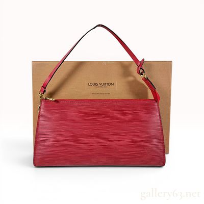 Louis Vuitton Red Epi Leather Pochette Accessoires w/Box. Louis Vuitton Pochette Accessoires in 