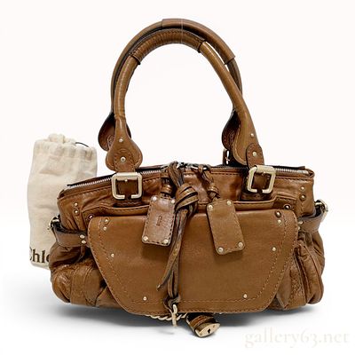 Chloe Brown Leather Paddington Handbag. Chloe Paddington handbag bearing the embossed mark of 