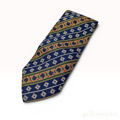 Christian Dior Monsieur Vintage Silk Geometric Pattern Necktie. A vintage men's necktie from the 