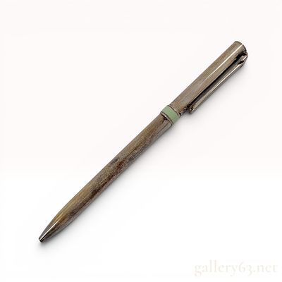 Tiffany and Co. Sterling Silver T-Clip Ballpoint Pen with Enamel Band with Box. A ballpoint pen 