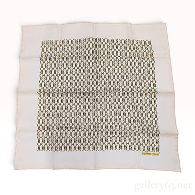 Herm&egrave;s Silk Gavroche with Nautical Rope Lattice Pattern. This Herm&egrave;s silk gavroche, or pocket 