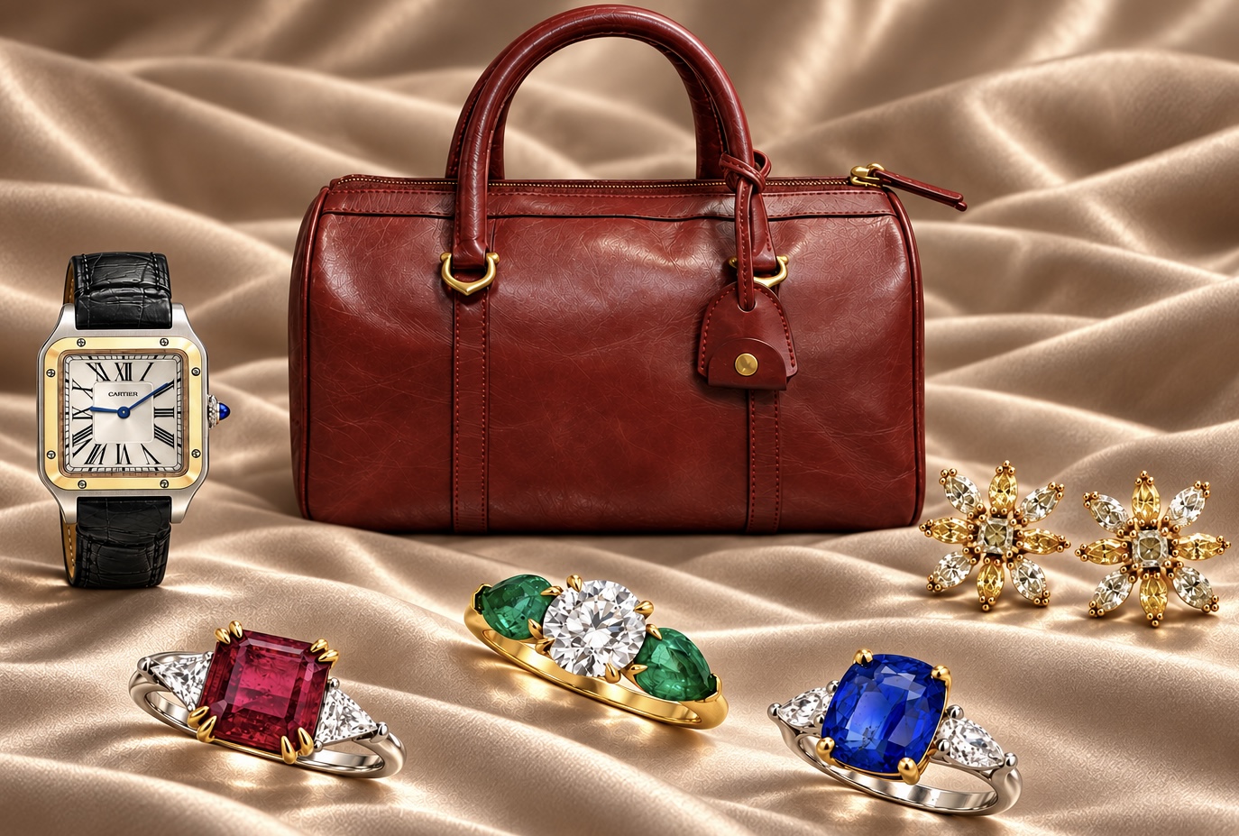 Gallery 74 | Auction 0148 | Vintage and Modern Jewelry, Art and Antiques, Branded Bags - Chanel, Prada, Louis Vuitton, Cartier, Hermes