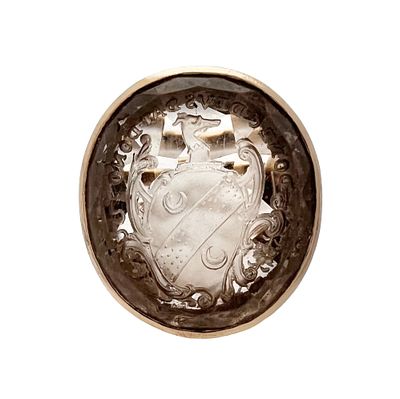 Unique 1890 Antique Signet Topaz British Big Ring 9Ct Gold, big fine Antique English topaz 