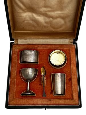 ARTEL 2 silver set 84 Russian 5 parts accompanied by the original box, which 