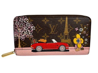 Louis Vuitton 
ארנק Continental Zippy Purse במהדורה מוגבלת לחג המולד 2019 פריז עם אנימציית 