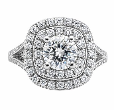 טבעת זהב 14K יוקרתית ומרשימה המשובצת 1.06 קרט יהלומים לבנים טבעיים, הטבעת מלווה בתעודה גמולוגית 