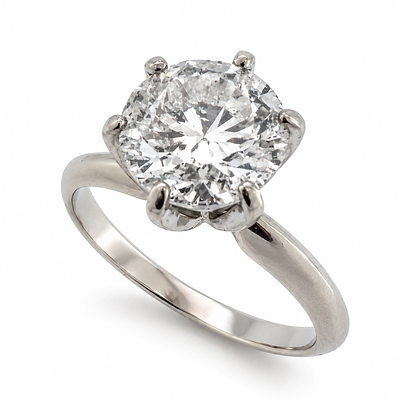 Classic 2.05Ct Diamond Solitaire Ring. טבעת סוליטר קלאסית עם יהלום 2.05 קרט המעוצבת בסגנון 