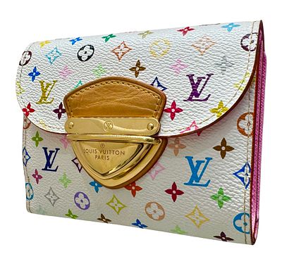 Louis Vuitton Monogram Multicolore Wallet. A rare and highly collectible Louis Vuitton Monogram 