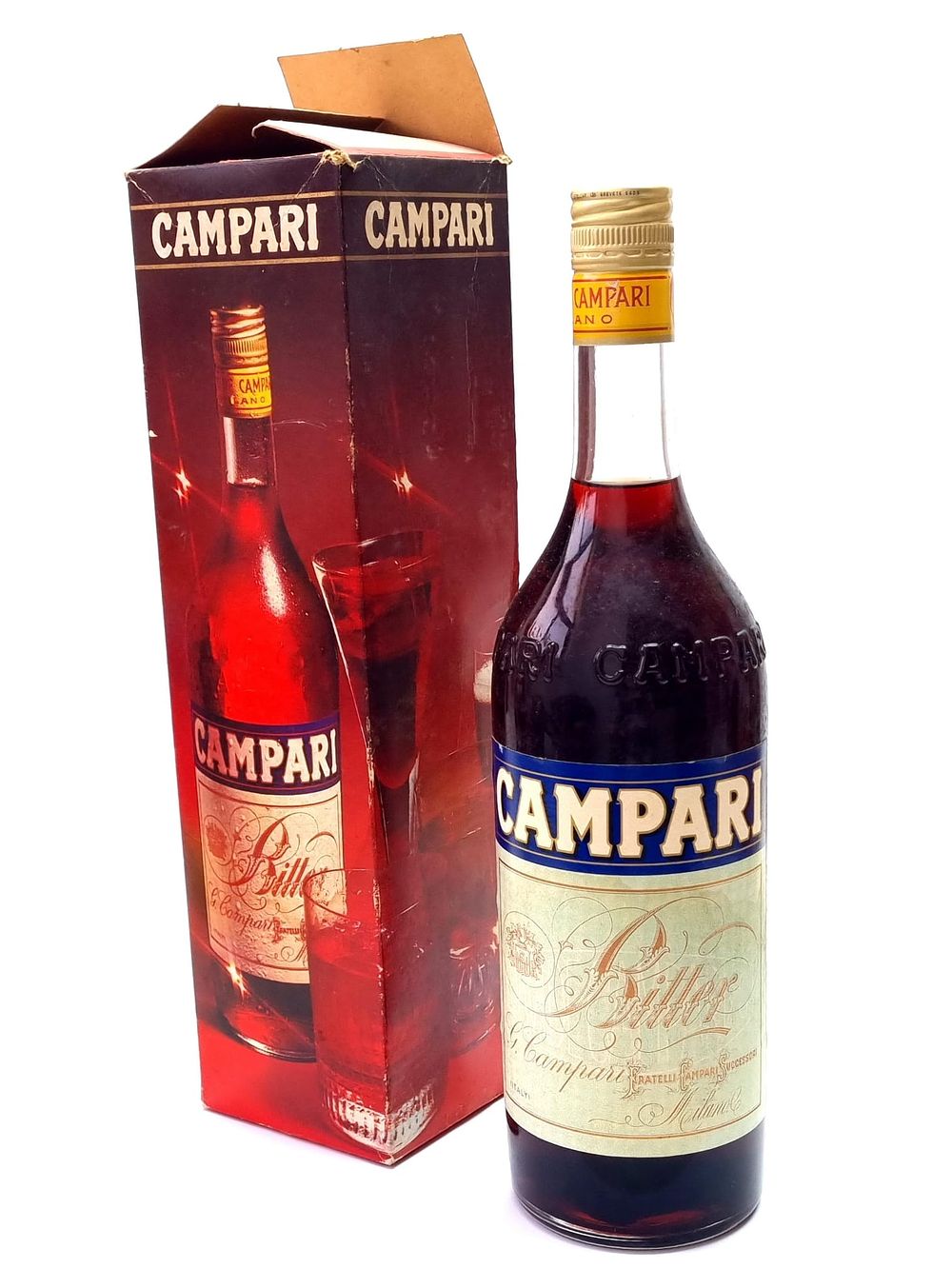 CAMPARI 
. בקבוק משקה אלכוהולי וינטג', ישן, סגור הרמטי. 
לא ידוע לנו האם המוצר ראוי לשימוש. אנו 
