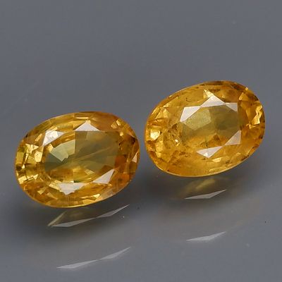 Pair Sapphire - 1.15cts - Africa. GEM TYPE: Natural SAPPHIRE
SHAPE: Oval