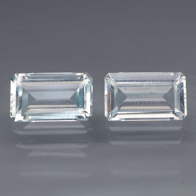 Pair Aquamarine - 6.50cts - Brasil. GEM TYPE: Natural Aquamarine
SHAPE: Oval