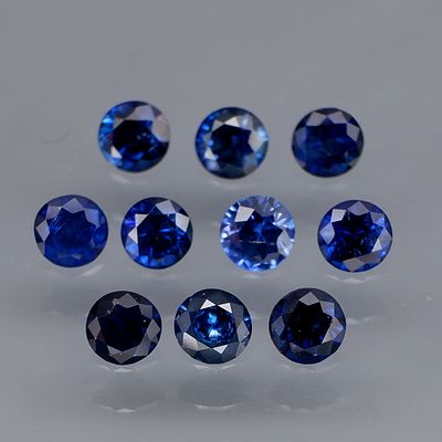 10 Sapphire - 2.00cts - Ceylon. GEM TYPE: Natural SAPPHIRE
SHAPE: Round