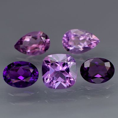 5 Amethyst - 6.88cts - Bolivia. GEM TYPE: Natural Amethyst 
SHAPE: Mixed 