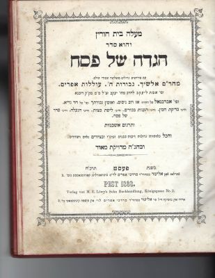 Haggada Shel Pesach printed in Pest, 1868
הגדה של פסח נדפס בפעסט 1868. This haggada has the 