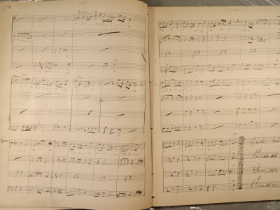 Music Book - approx 12 handwritten pages of tunes for Yamim Noraim prayers, including several 