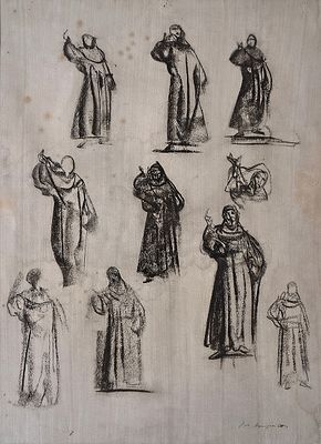 Pietro Annigoni, 'Bozzetto' - Pietro Annigoni 'Bozzetto' Matita su carta (riporta lievi difetti) 