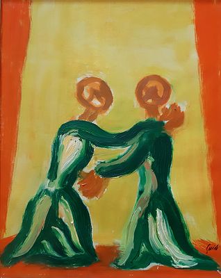 Virgilio Guidi, 'Senza titolo (Incontro)' - Virgilio Guidi 'Senza titolo (Incontro)' Olio su tela 
