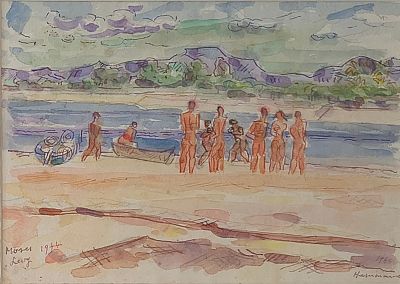 Moses Levy, 'Senza Titolo (Hammamet)', 1944 - Moses Levy 'Senza Titolo (Hammamet)' Inchiostro 