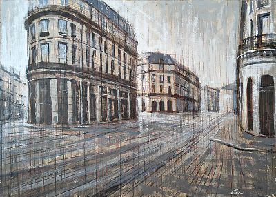 Claudio Cionini, 'Boulevard', 2008 - Claudio Cionini 'Boulevard' Acrilico su tavola Dimensioni: 