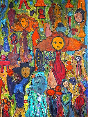 Salvatore Urso, 'Comparse' - Salvatore Urso 'Comparse' Acrilico su tela Dimensioni: 80cm x 60cm 