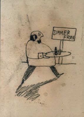 Mino Maccari, 'Senza Titolo' - Mino Maccari 'Senza Titolo' Tecnica mista su carta Dimensioni: 46cm 