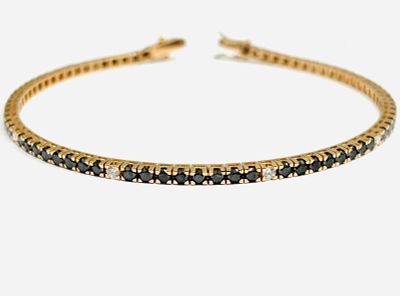 Gioielleria Corvino - Bracciale tennis Oro rosa 750% 18 KT Diamanti 9.95 carati made in Italy. Gioie 