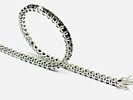 Gioielleria Corvino - Bracciale tennis Oro bianco 750% 18 KT Diamanti 8.50 carati made in Italy .. Image - 8