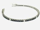 Gioielleria Corvino - Bracciale tennis Oro bianco & nero 750% 18 KT Diamanti 6.50 carati made in Image - 1