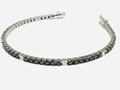 Gioielleria Corvino - Bracciale tennis Oro bianco & nero 750% 18 KT Diamanti 6.50 carati made in Image - 3
