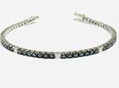 Gioielleria Corvino - Bracciale tennis Oro bianco & nero 750% 18 KT Diamanti 6.50 carati made in Image - 2