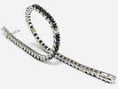 Gioielleria Corvino - Bracciale tennis Oro bianco & nero 750% 18 KT Diamanti 6.50 carati made in Image - 7