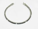 Gioielleria Corvino - Bracciale tennis Oro bianco & nero 750% 18 KT Diamanti 6.50 carati made in Image - 5
