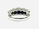 Gioielleria Corvino - Anello veretta magic con zaffiri e diamanti 2.10 carati in oro bianco 18 KT Image - 3