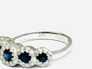Gioielleria Corvino - Anello veretta magic con zaffiri e diamanti 2.10 carati in oro bianco 18 KT Image - 5