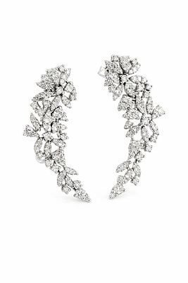 Antonio Corvino - Orecchini Fantasia Floreale con diamanti 2.68 Carati in Oro bianco 750% 18 KT 