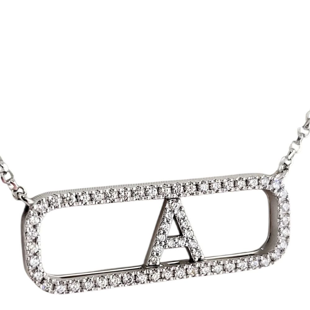 Gioielleria Corvino - Collana con ciondolo diamanti naturali 1.11 carati in oro bianco 18 KT 750% 