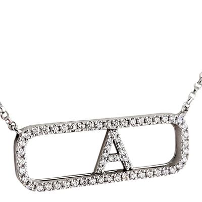 Gioielleria Corvino - Collana con ciondolo diamanti naturali 1.11 carati in oro bianco 18 KT 750% 