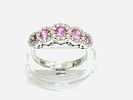 Gioielleria Corvino - Anello veretta magic con zaffiri rosace diamanti 2.25 carati in oro bianco Image - 5
